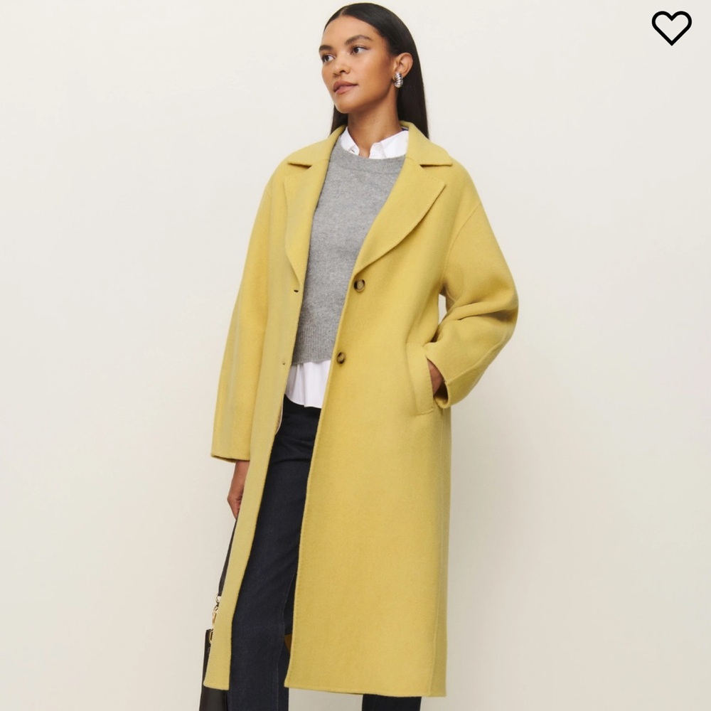 Reformation Wyatt Double-faced Coat Semolina - Size XS